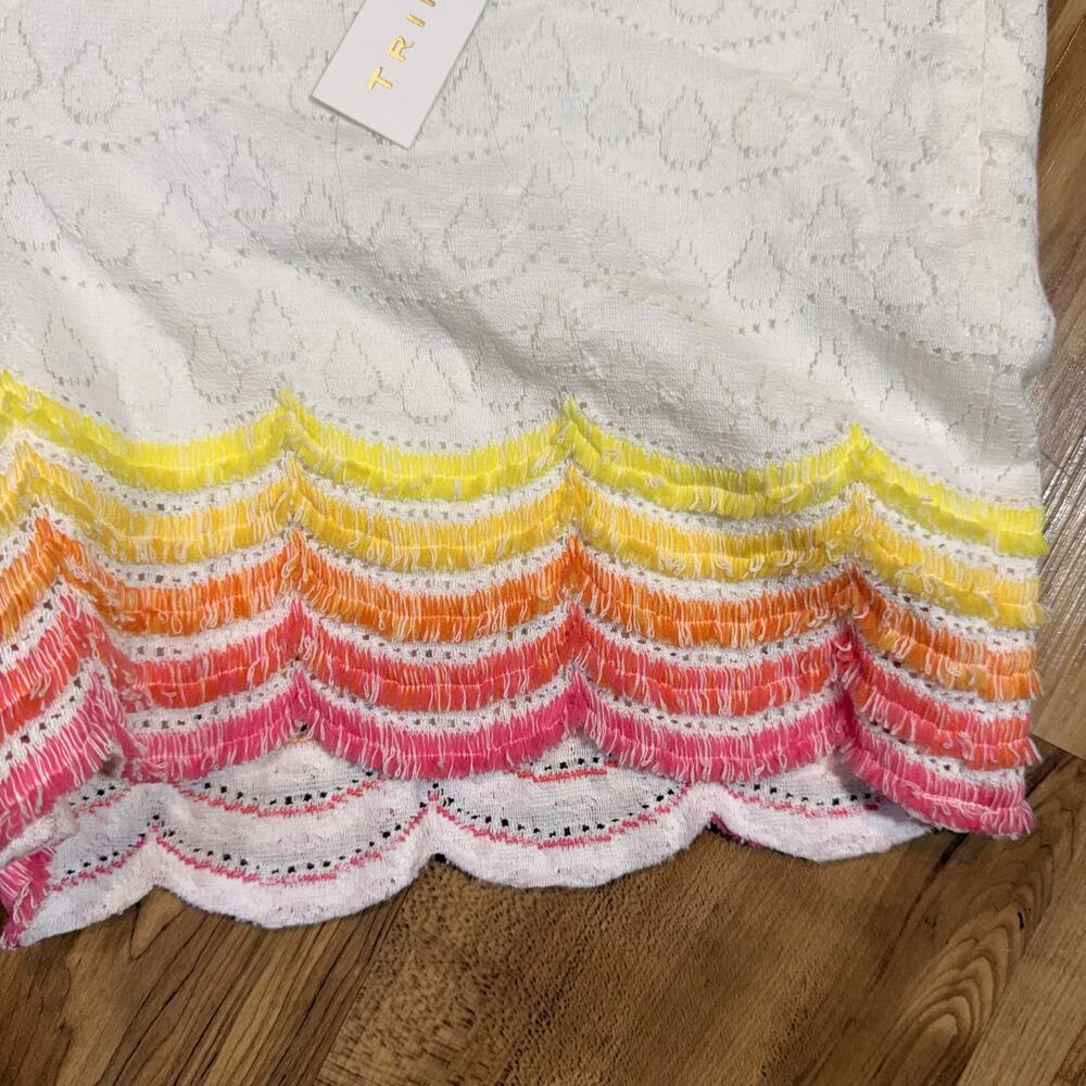 Trina Turk Ferndale NWT Boho Colorful Fringe Summer Beach Shorts Size 0 - Picture 3 of 7